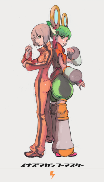 huang pao-lin and dragon kid (tiger & bunny) drawn by jutu