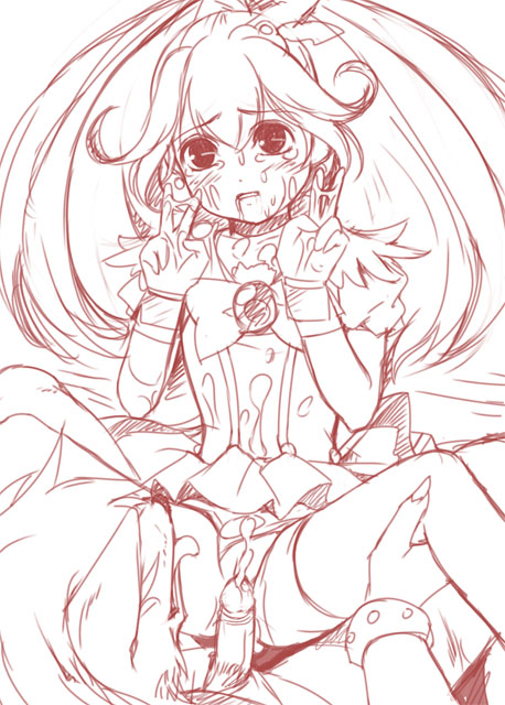 kise yayoi, cure peace, and wolfrun (precure and 1 more) drawn by kirishima_satoshi