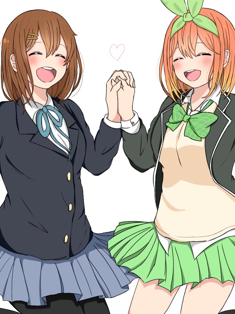 hirasawa yui and nakano yotsuba (k-on! and 1 more) drawn by a_(stjmfuqsikj3unq)