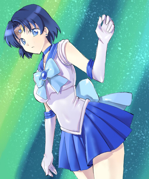 mizuno ami and sailor mercury (bishoujo senshi sailor moon) drawn by ayamoto