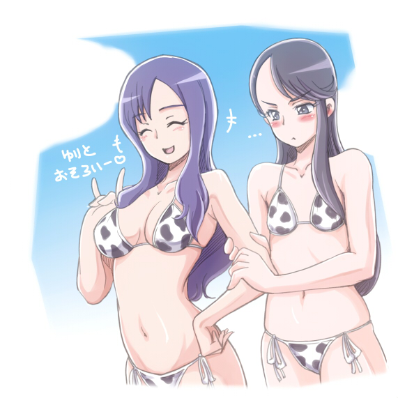 tsukikage yuri and kurumi momoka (precure and 1 more) drawn by h26r