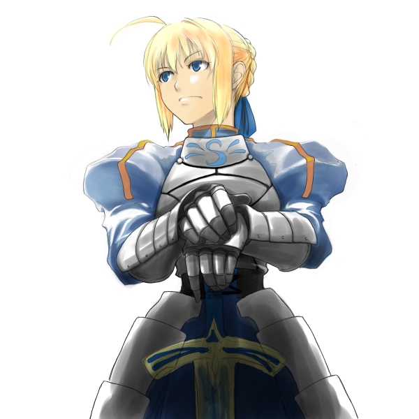artoria pendragon and saber (fate and 1 more) drawn by buchi_(uma012017)