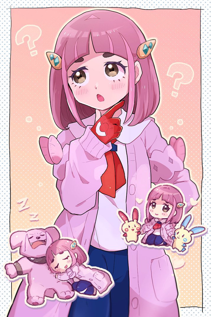 lacey, minun, plusle, and granbull (pokemon and 1 more) drawn by chiimako