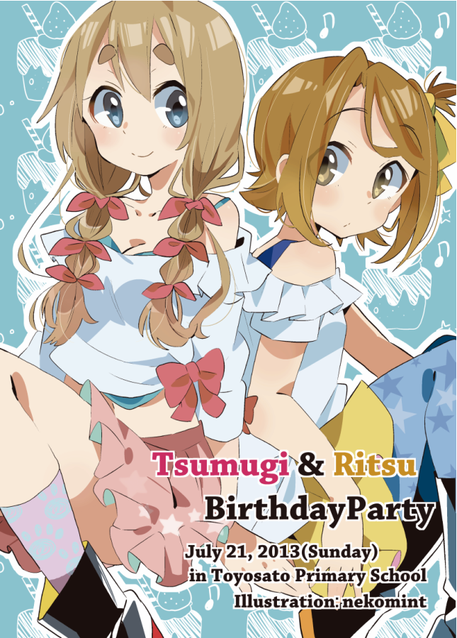 tainaka ritsu and kotobuki tsumugi (k-on!) drawn by sunameri_oishii