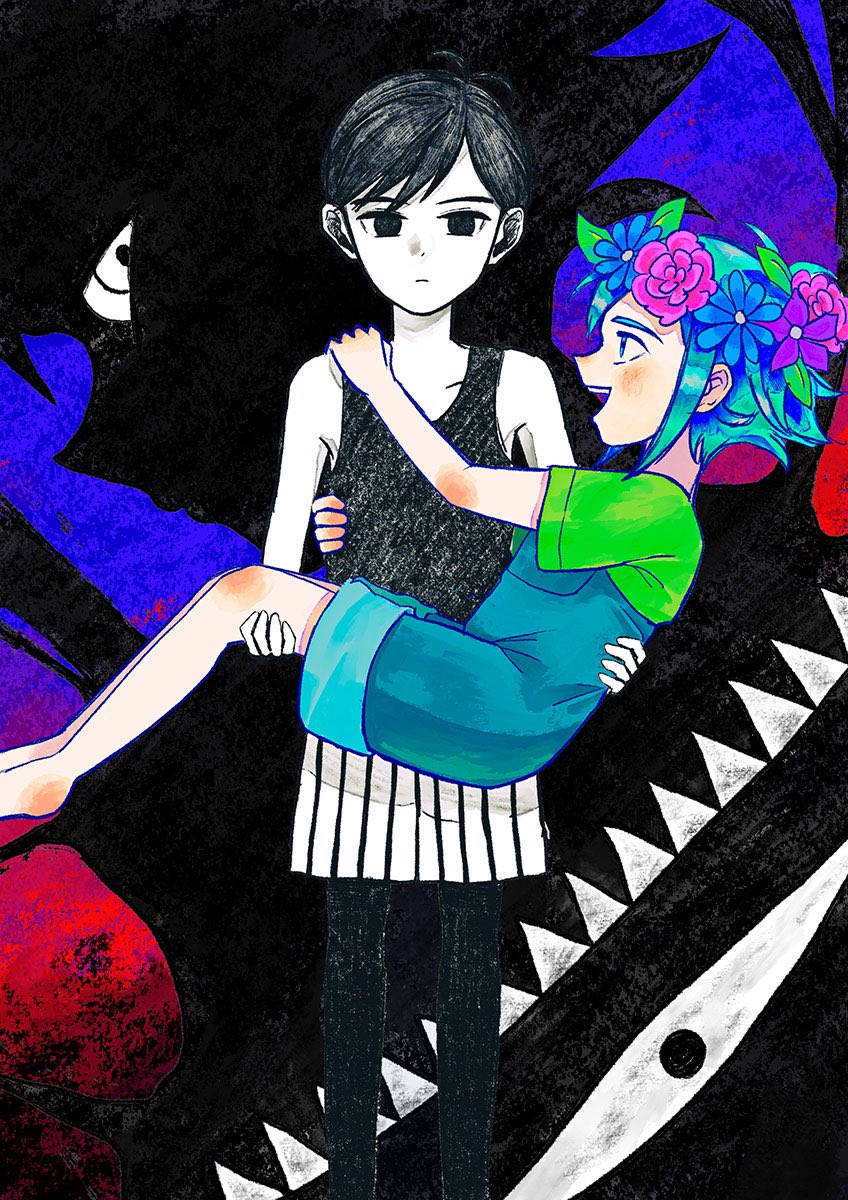 omori, basil, something, and stranger (omori) drawn by msdnno_kabe
