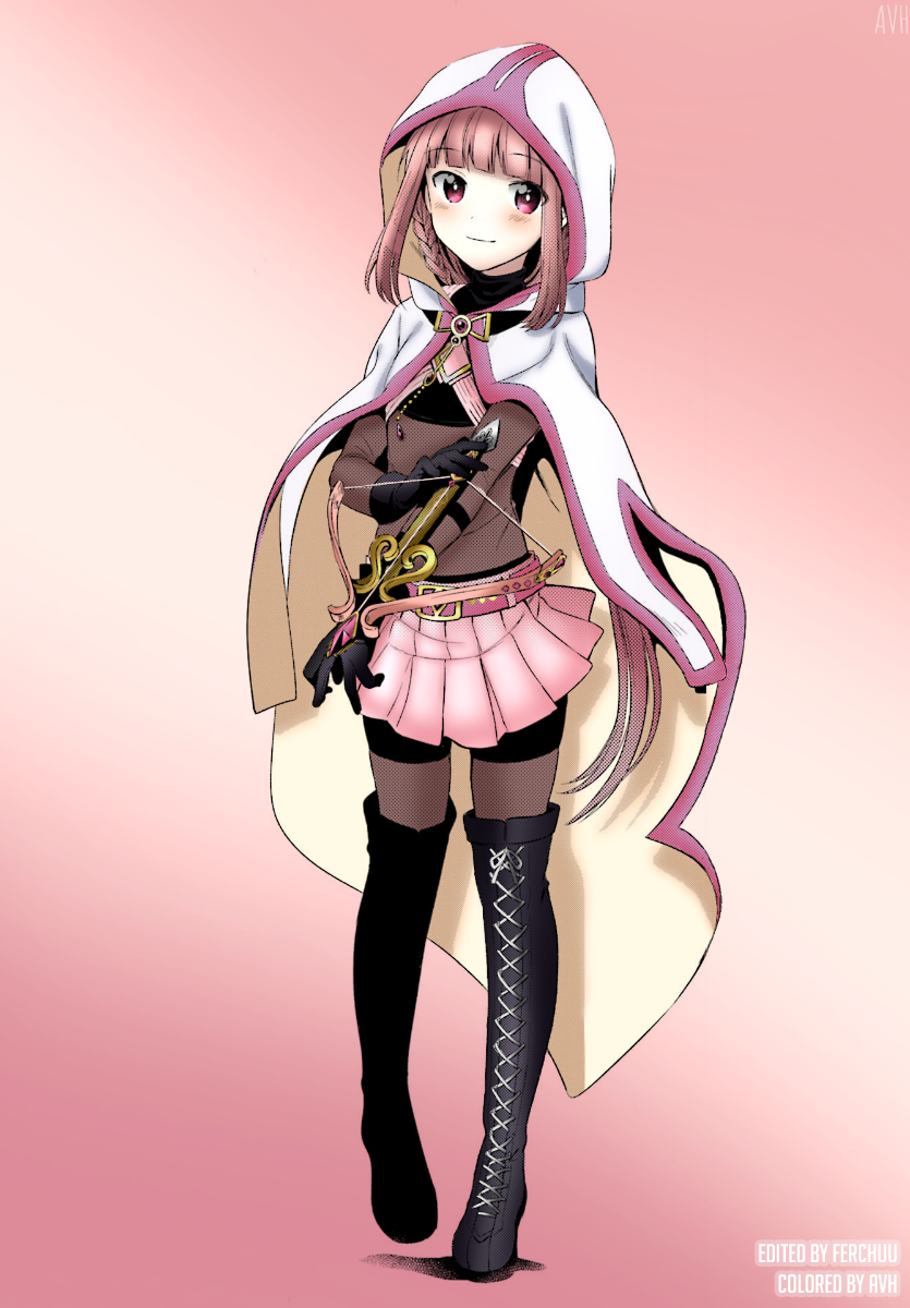 tamaki iroha (mahou shoujo madoka magica and 1 more) drawn by avh_(colorist), ferchuu, and fuji_fujino