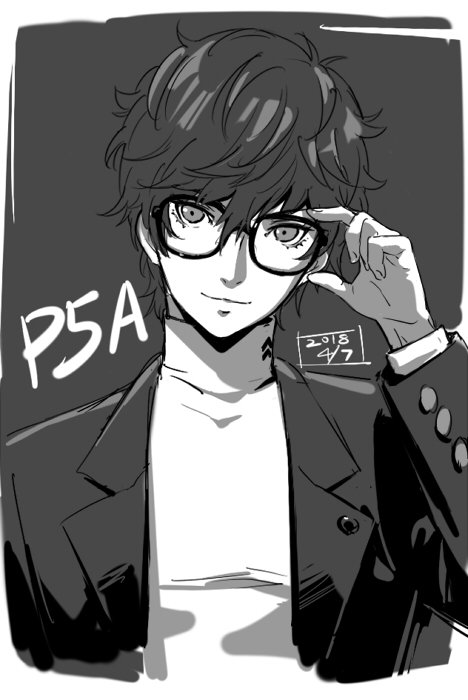 amamiya ren (persona and 1 more) drawn by werkbau