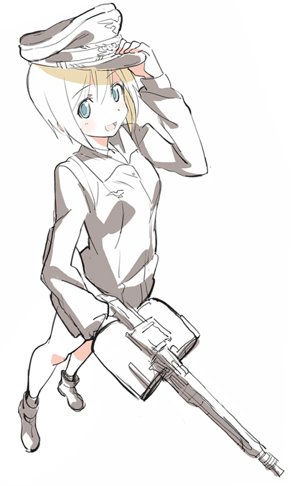 erica hartmann (world witches series and 1 more) drawn by hibimegane
