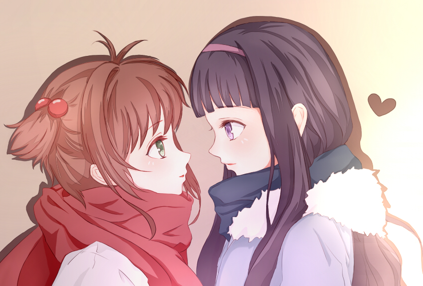 kinomoto sakura and daidouji tomoyo (cardcaptor sakura) drawn by kouqiang_l