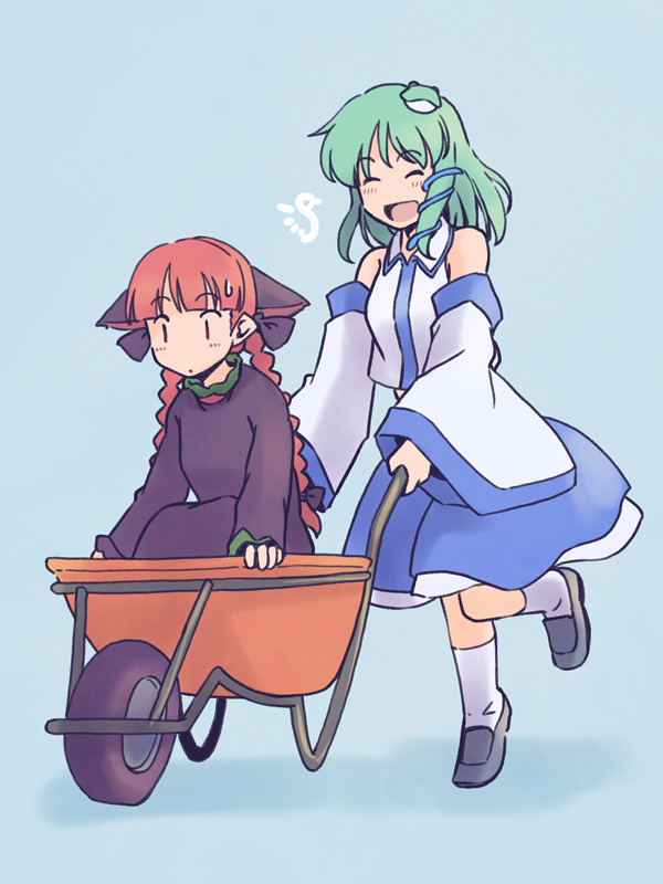 kochiya sanae and kaenbyou rin (touhou and 1 more) drawn by rangycrow