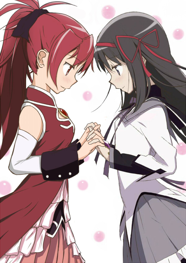 akemi homura and sakura kyoko (mahou shoujo madoka magica)