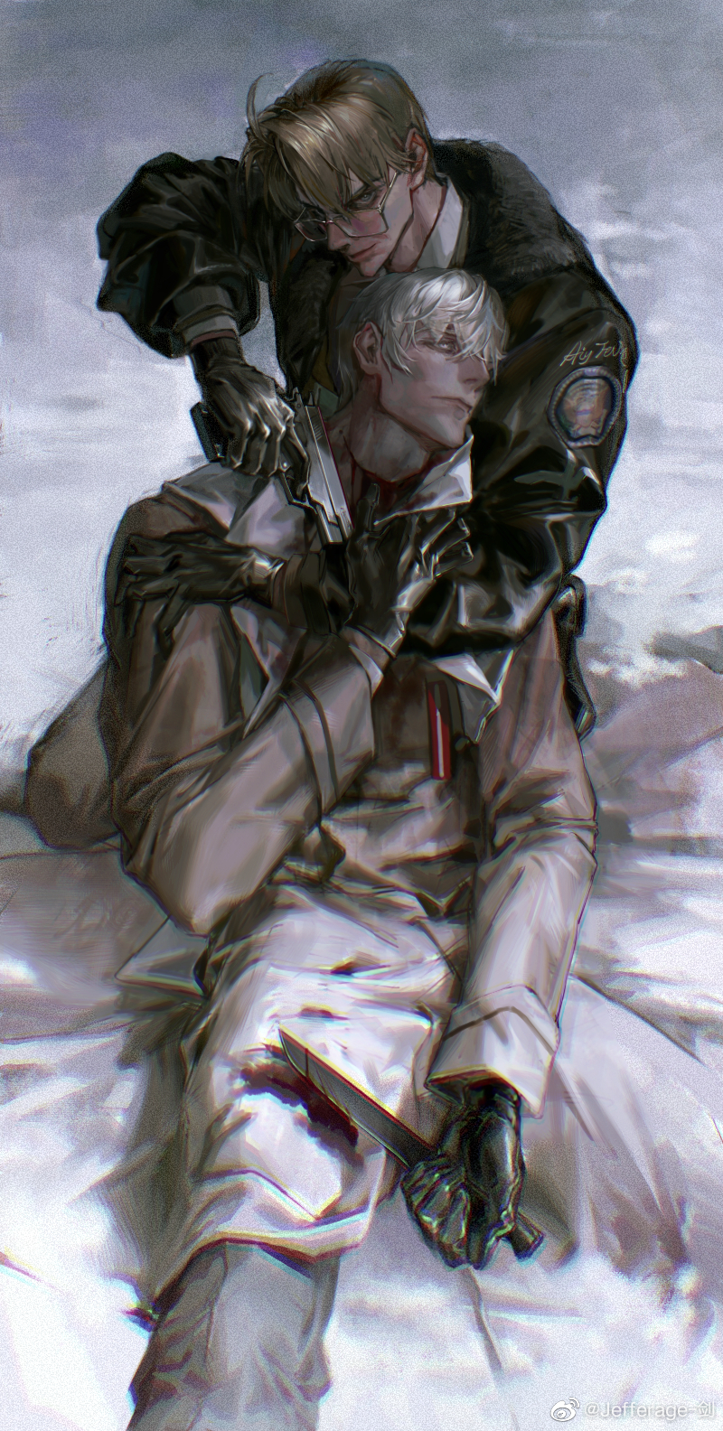 america and russia (axis powers hetalia) drawn by jefferage