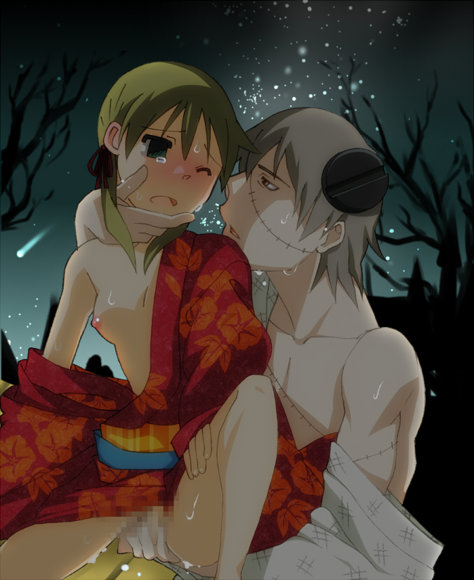 maka albarn and franken stein (soul eater) drawn by hishiki