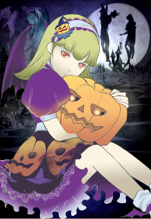 alice, pyro jack, nebiros, and belial (shin megami tensei and 1 more) drawn by pk708