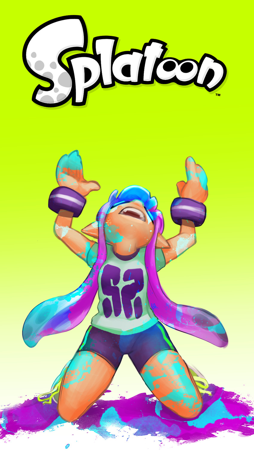 inkling player character and inkling girl (splatoon and 2 more) drawn by voodoothur