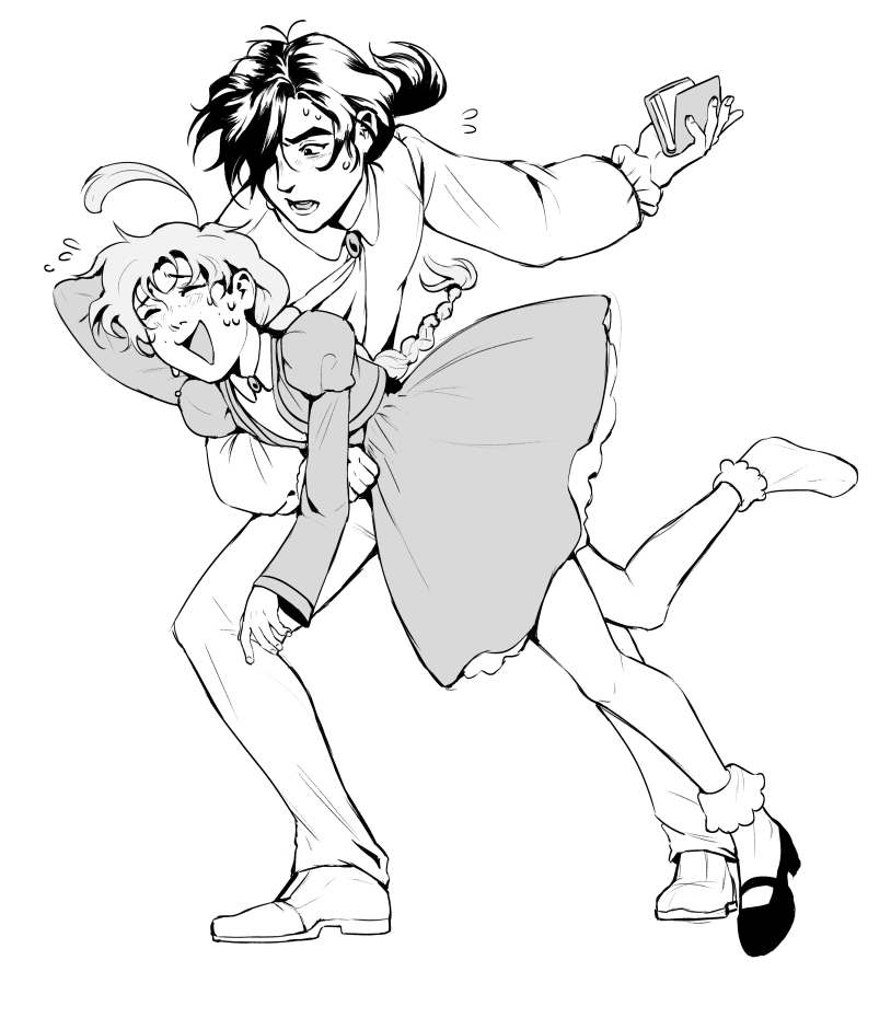 ahiru and fakir (princess tutu) drawn by crab-milk