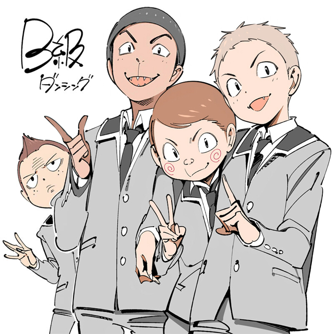 nagasawa kimio, tomita tarou, hamazaki noritaka, and sekiguchi shinji (chibi maruko-chan) drawn by popqn