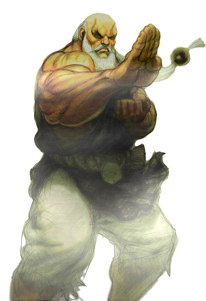 gouken (street fighter and 1 more) drawn by ikeno_daigo