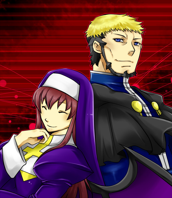 goenitz and clarice di lanza (the king of fighters and 3 more) drawn by atsuki_(tomomo28)