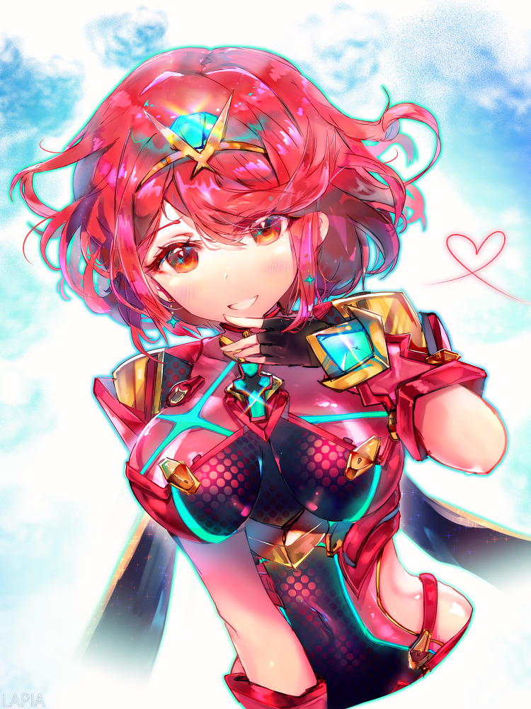pyra (xenoblade chronicles and 1 more) drawn by lapia