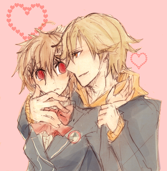 shiomi kotone and amada ken (persona and 2 more) drawn by oyone