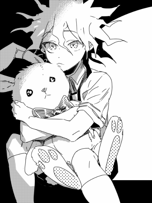komaeda nagito (danganronpa and 1 more) drawn by uurin