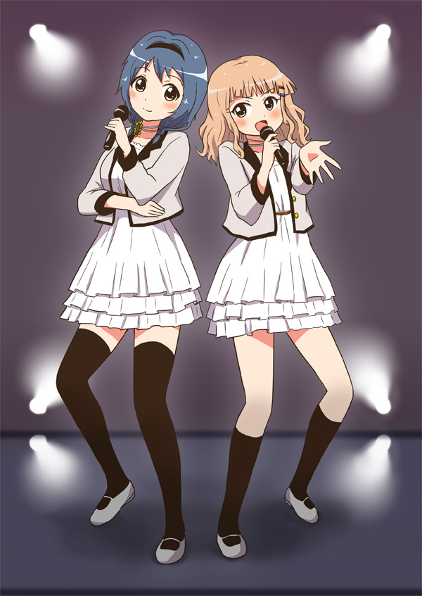 oomuro sakurako and furutani himawari (yuruyuri) drawn by 7001