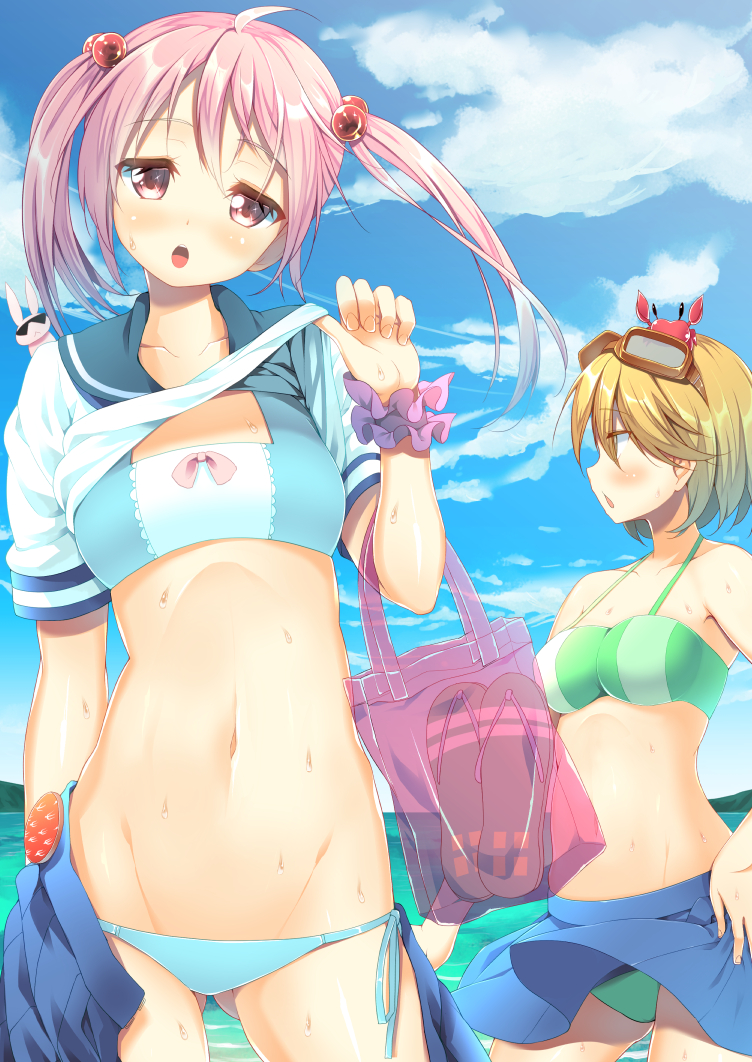sazanami and oboro (kantai collection) drawn by b-ginga