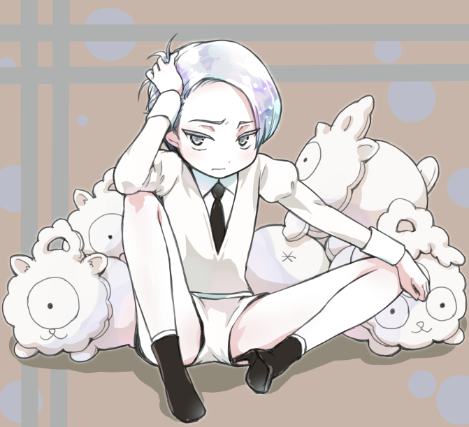 cairngorm and shiro (houseki no kuni) drawn by amimi