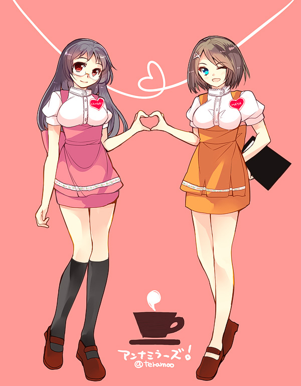 maya and choukai (kantai collection) drawn by teramoto_kaoru