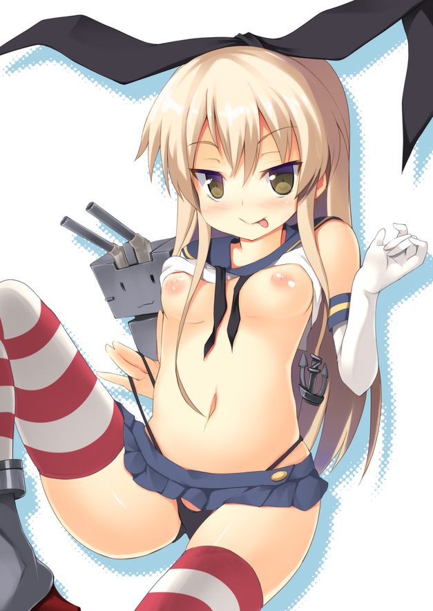 shimakaze and rensouhou-chan (kantai collection) drawn by safi