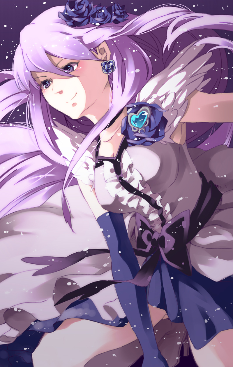tsukikage yuri and cure moonlight (precure and 1 more) drawn by mi_(saba-saba)