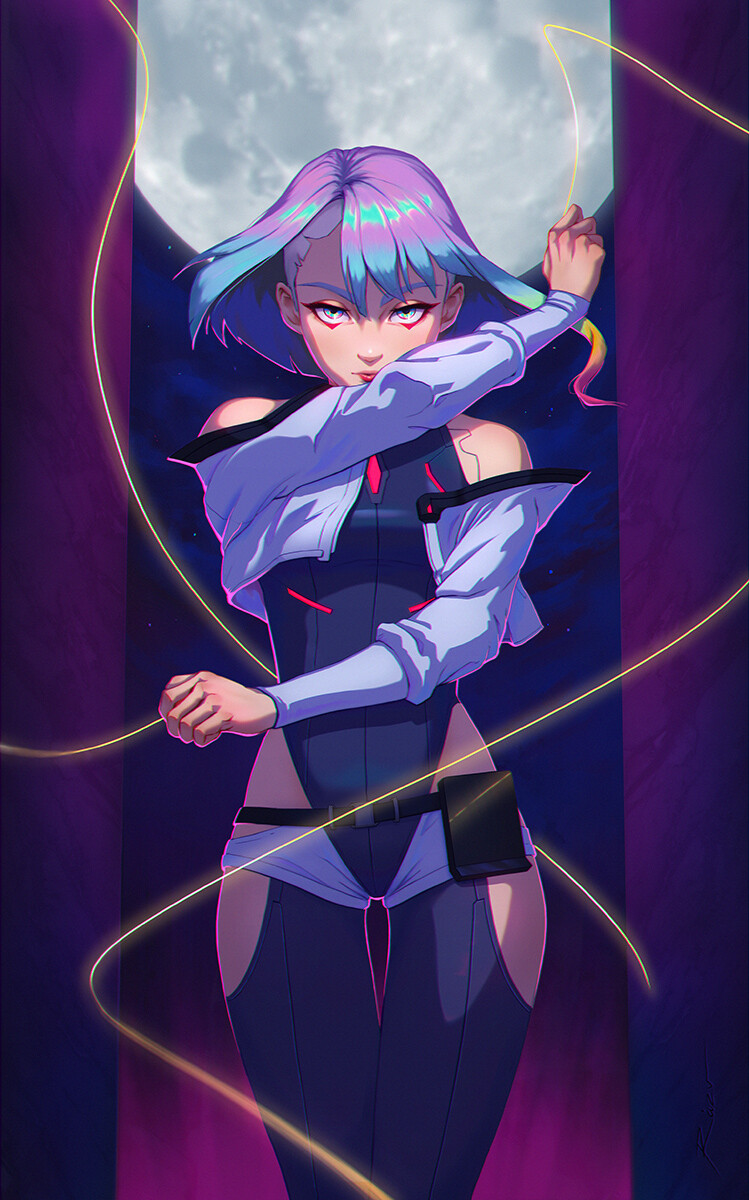 lucy (cyberpunk and 1 more) drawn by razv.art