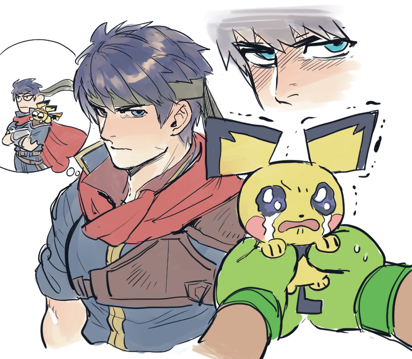 ike, pichu, and little mac (pokemon and 4 more) drawn by dancho_no_mori