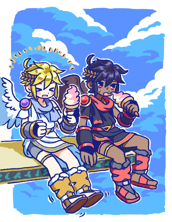 pit and dark pit (super smash bros. and 2 more) drawn by nopepe
