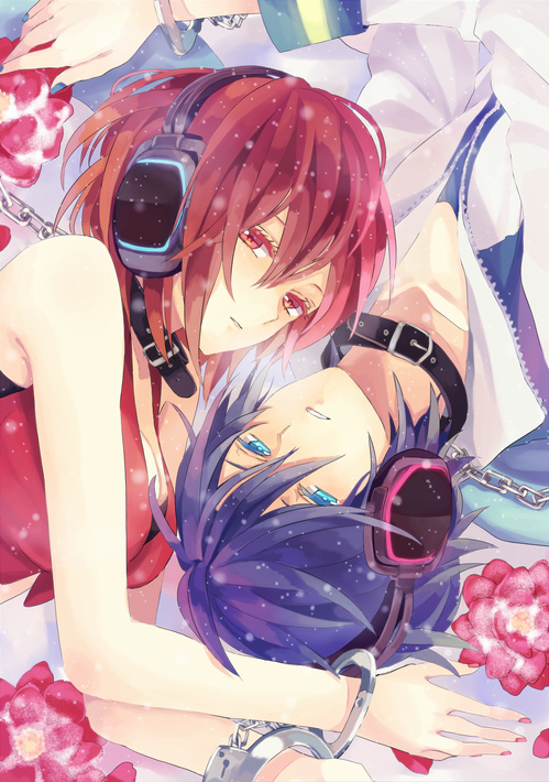kaito and meiko (vocaloid) drawn by akiyoshi_(tama-pete)