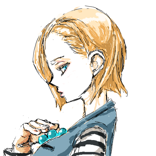android 18 (dragon ball and 1 more) drawn by gamma_ray_burst