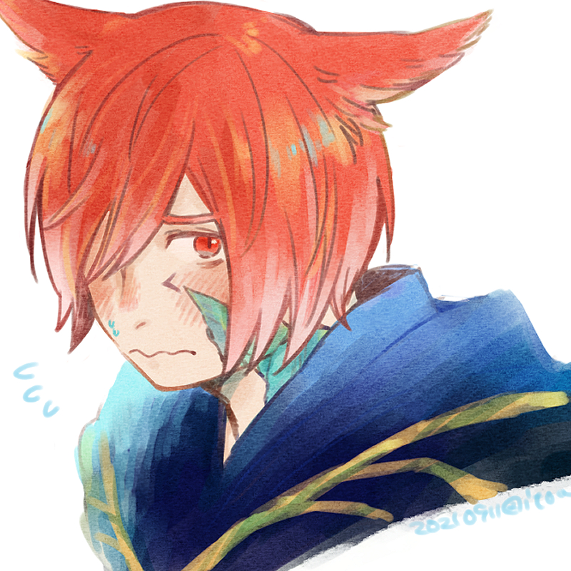 g'raha tia and crystal exarch (final fantasy and 1 more) drawn by itowo_(itowc)
