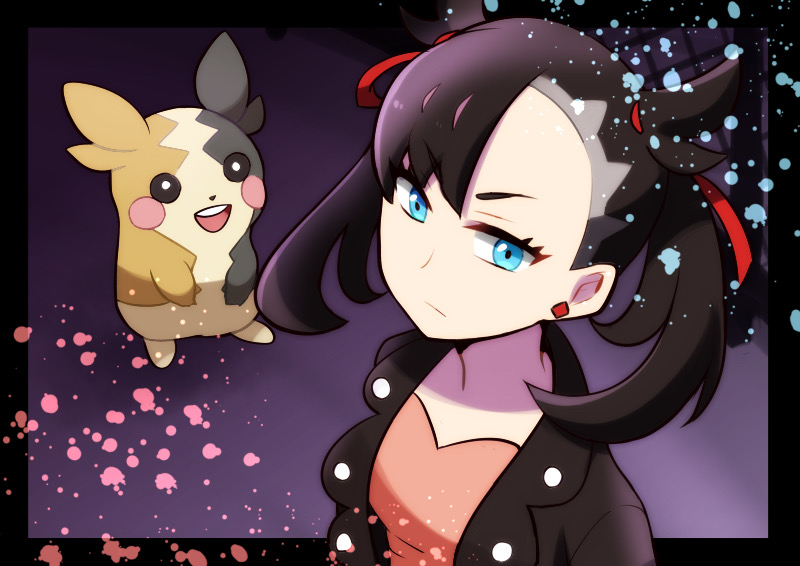 marnie and morpeko (pokemon and 1 more) drawn by biseibutu