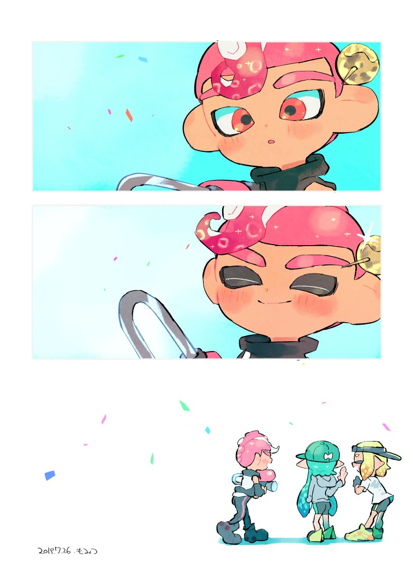 agent 8, agent 3, and agent 4 (splatoon and 1 more) drawn by kirikuchi_riku