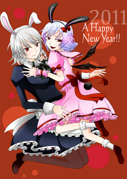 remilia scarlet and izayoi sakuya (touhou) drawn by paco_(eien_mikan)