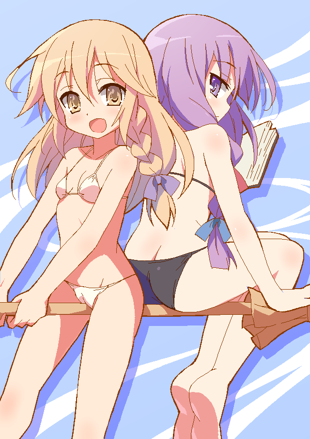kirisame marisa and patchouli knowledge (touhou) drawn by 9law