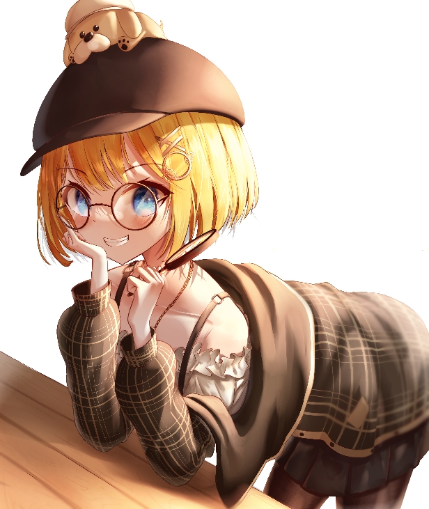 watson amelia and bubba (hololive and 1 more) drawn by tiokun7