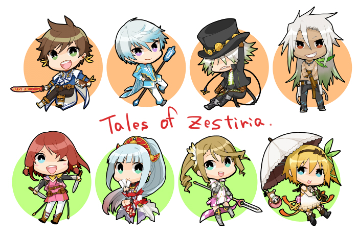 edna, sorey, mikleo, alisha diphda, phoenix, and 4 more (tales of and 1 more) drawn by kiichi_asa