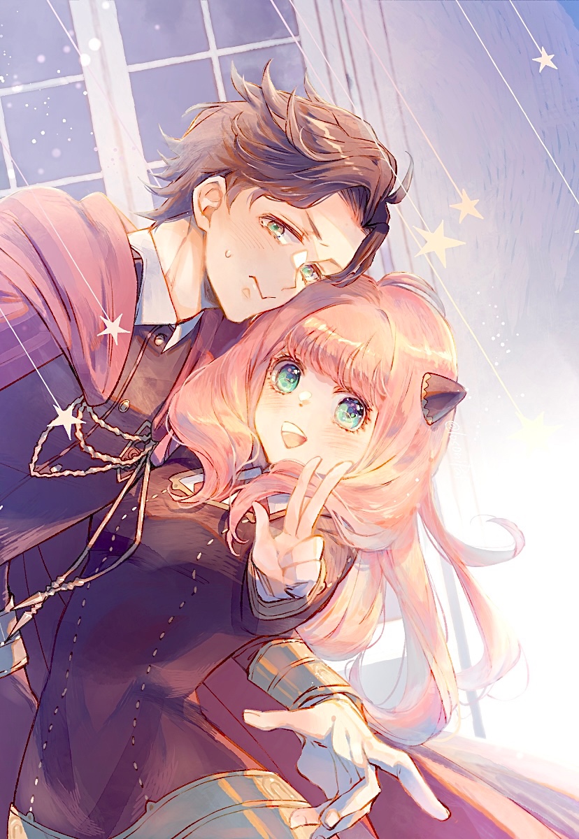 anya and damian desmond (spy x family) drawn by losonipaf