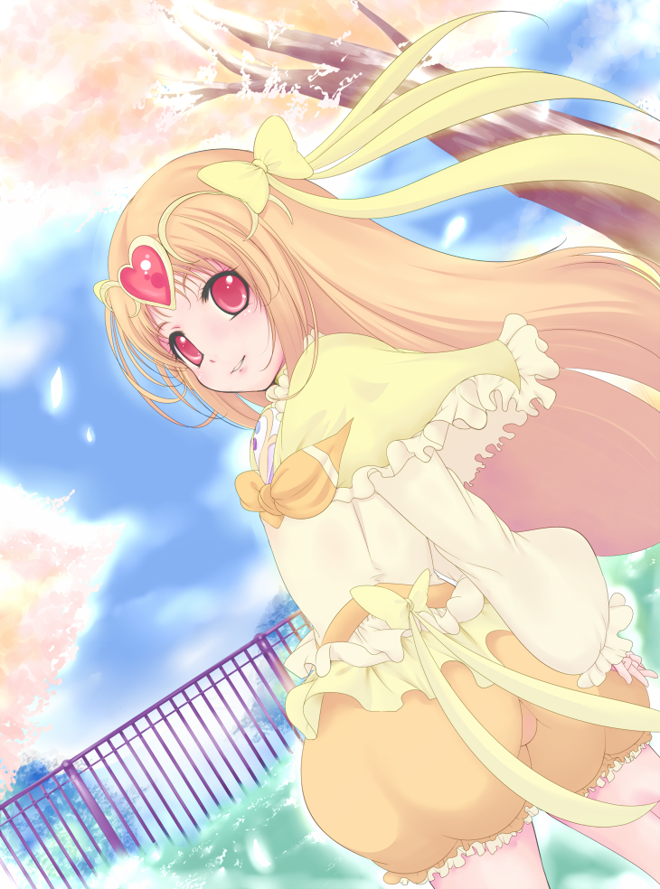 shirabe ako and cure muse (precure and 1 more) drawn by katori_(mocchidou)