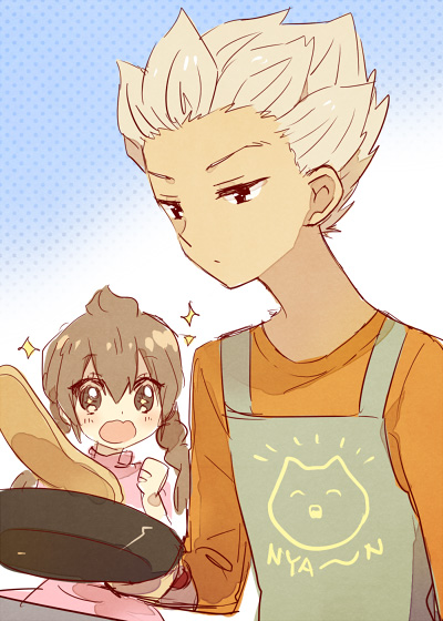 gouenji shuuya and gouenji yuuka (inazuma eleven) drawn by tayako