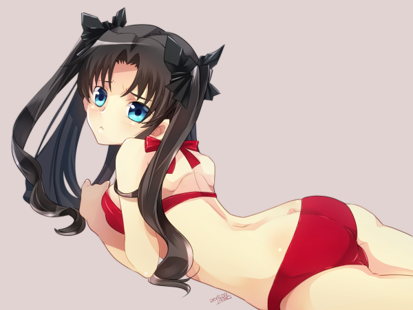 tohsaka rin (fate and 1 more) drawn by ishihama
