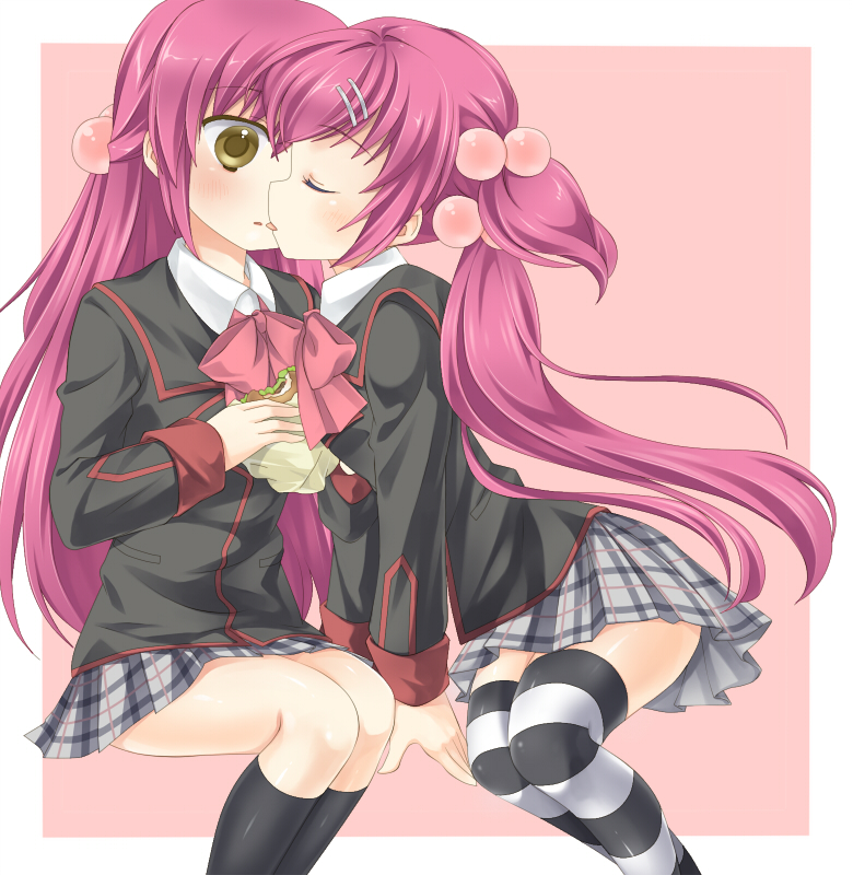 saigusa haruka and futaki kanata (little busters!) drawn by satou_aoi