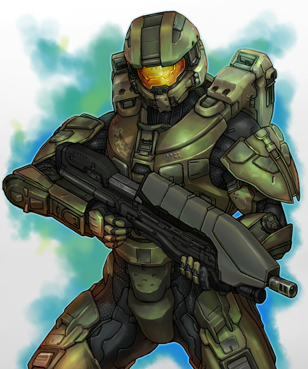 master chief (halo and 1 more) drawn by hdfm | Danbooru
